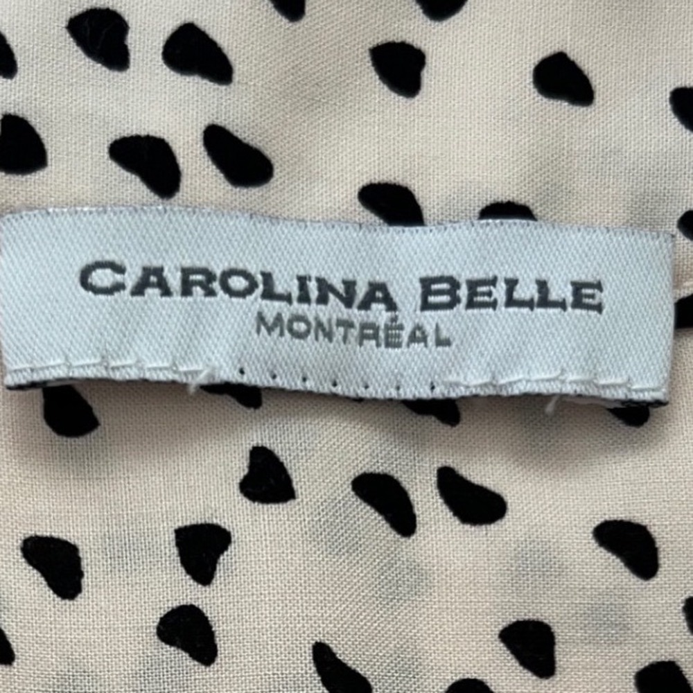 Heart Print Tunic Blouse Split Neck Rayon Carolina Belle Montreal 2X Romantic - Picture 5 of 9